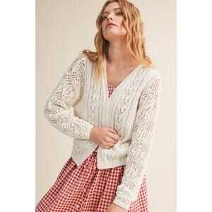 🆕 MIOU MUSE CROCHET CARDIGAN.  s m l